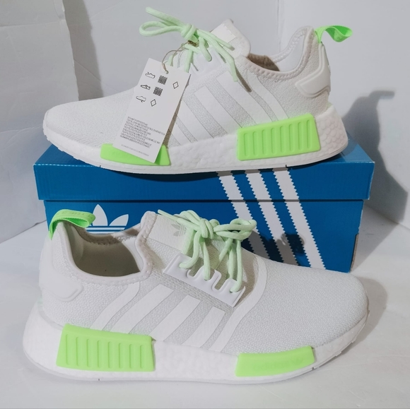 Adidas GS NMD R1Unisex, Size Youth 6Y ( Women 7.5) Color Crystal, White, Neon. - Picture 12 of 12